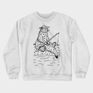 Fishing Otter || Sleepy Pals- outline Crewneck Sweatshirt